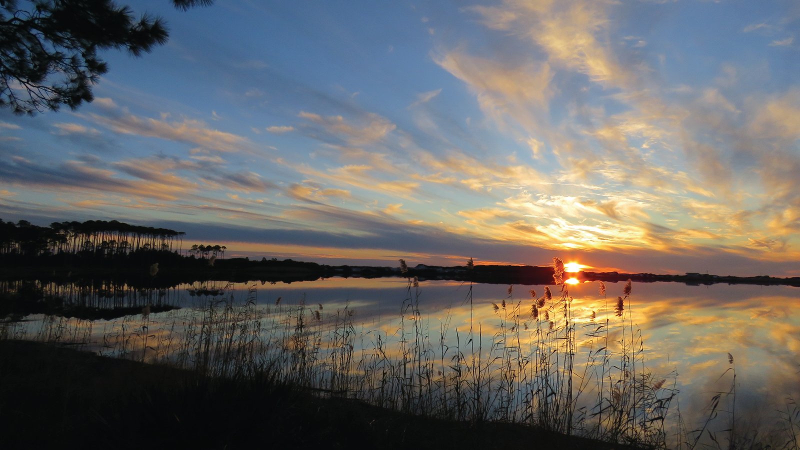 Sunset over Western Lake at Grayton Beach State Park